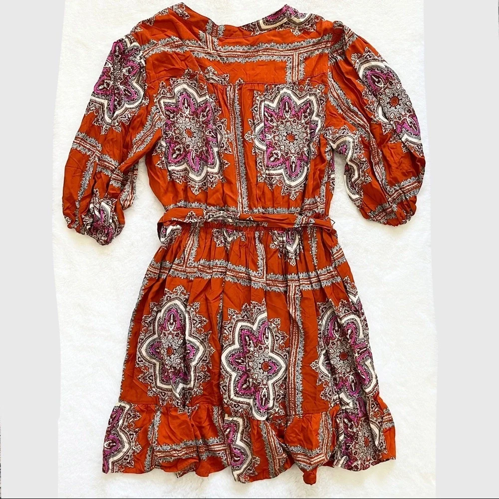 PORRIDGE CLOTHING BOHO DRESS WITH POCKETS SIZE SMALL ANTHROPOLOGIE COTTAGECORE - Picture 2 of 9